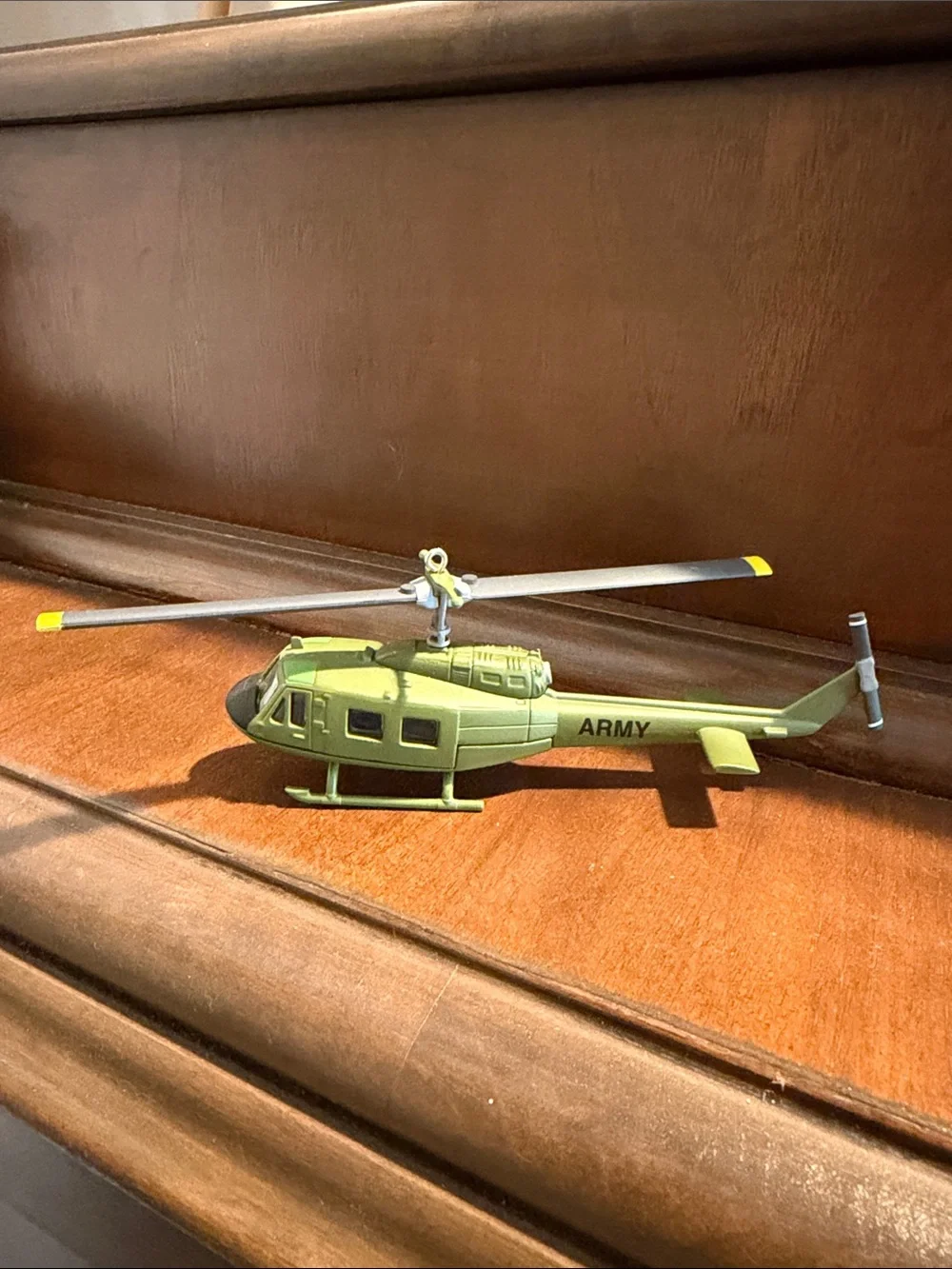Hallmark green Army Huey helicopter keepsake ornament